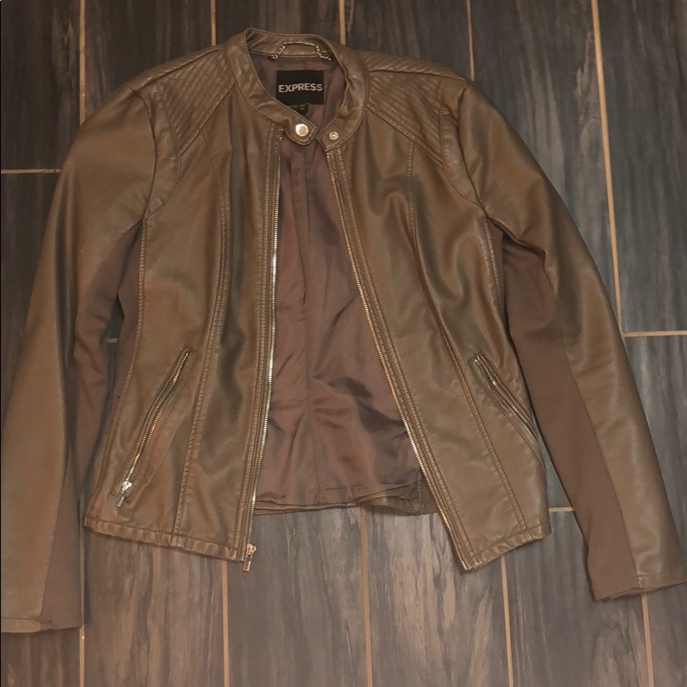 EXPRESS brown leather jacket